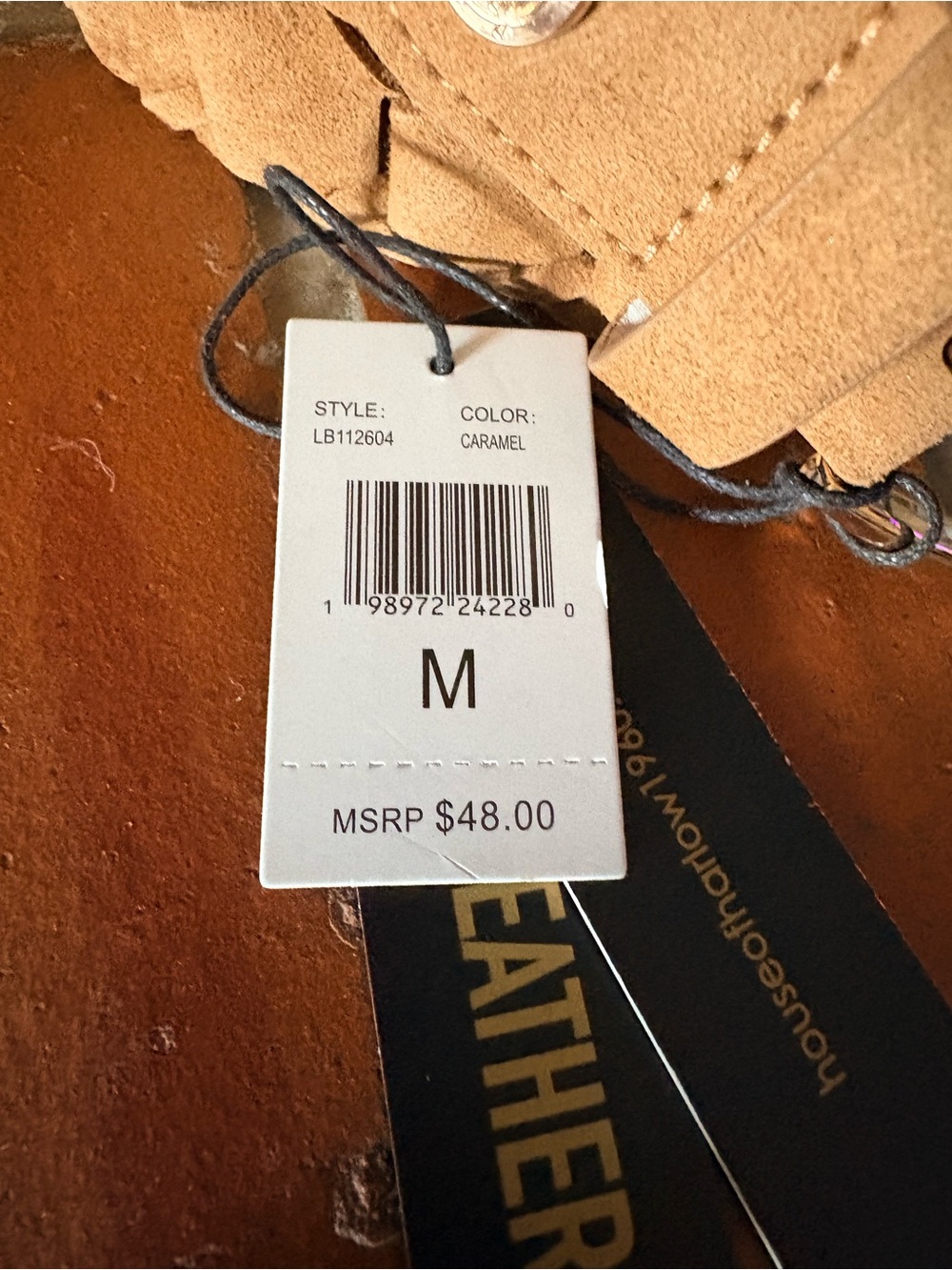 House of Harlow 1960 Women’s Caramel Braided Belt Adjustable Buckle Size M NWT - Picture 5 of 7